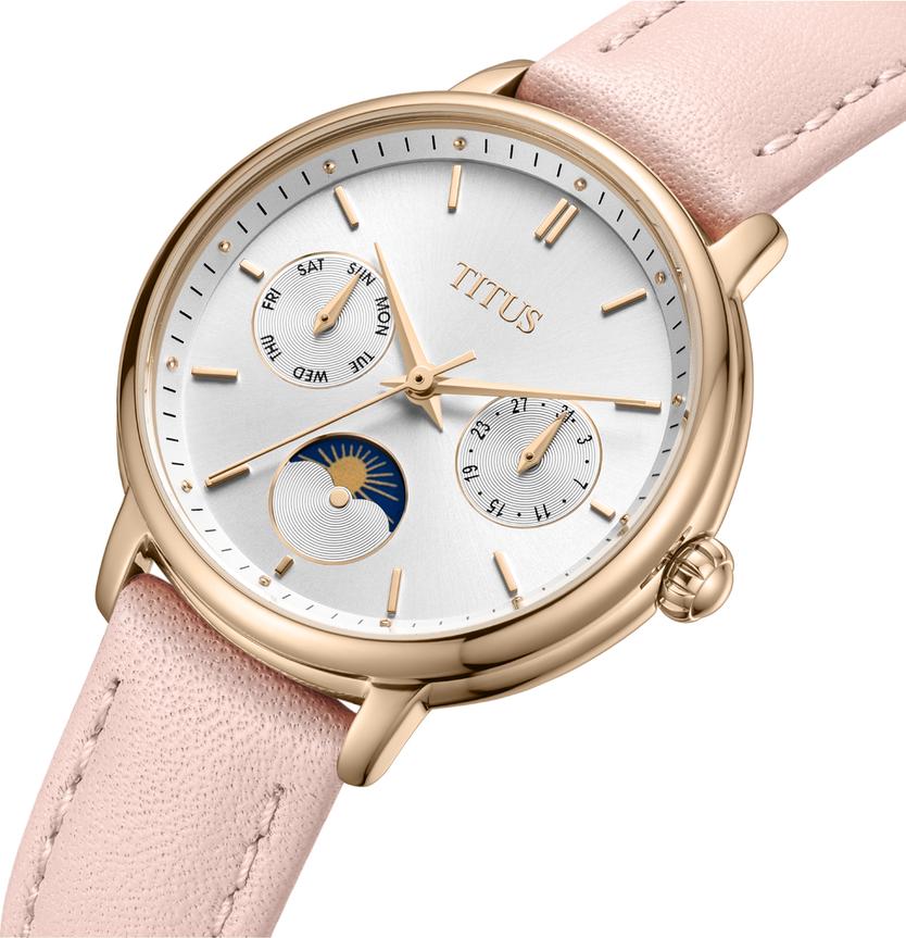 [WOMEN] Fashionista Multi-Function Day & Night Quartz Leather Watch [W06-03404-007]