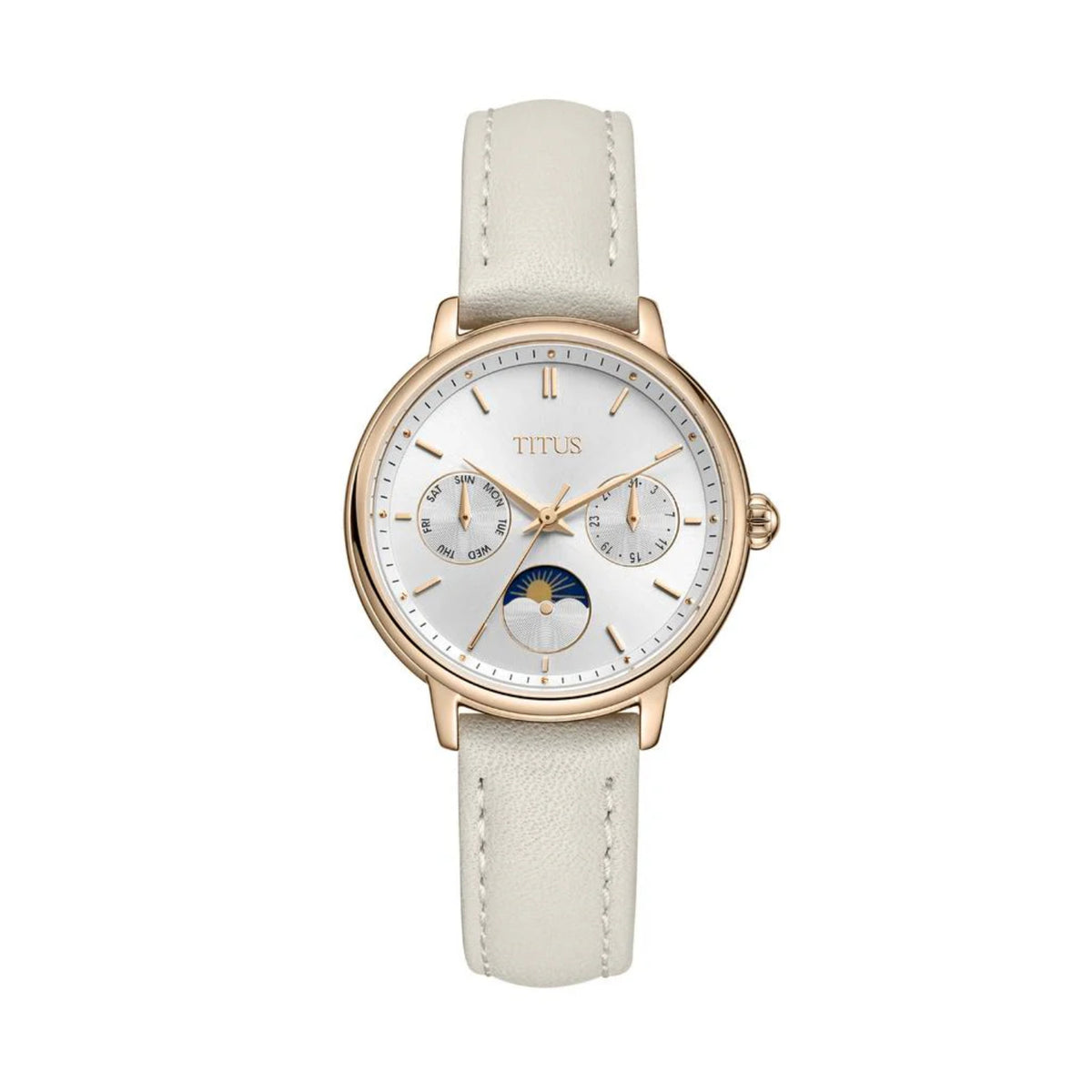 [WOMEN] Fashionista Multi-Function Day & Night Quartz Leather Watch [W06-03404-008]