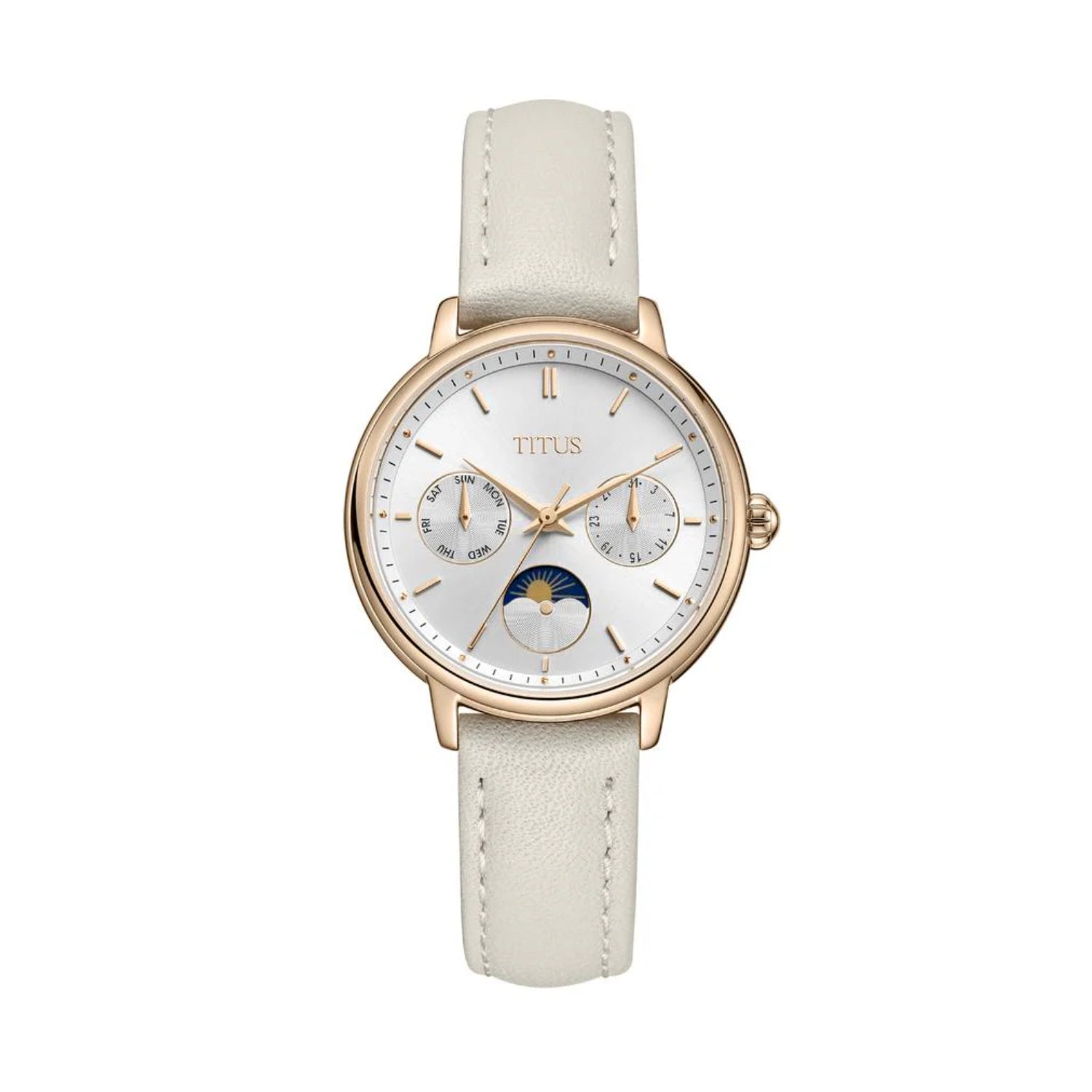 [WOMEN] Fashionista Multi-Function Day & Night Quartz Leather Watch [W06-03404-008]