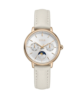 [WOMEN] Fashionista Multi-Function Day & Night Quartz Leather Watch [W06-03404-008]