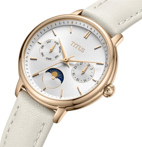 [WOMEN] Fashionista Multi-Function Day & Night Quartz Leather Watch [W06-03404-008]