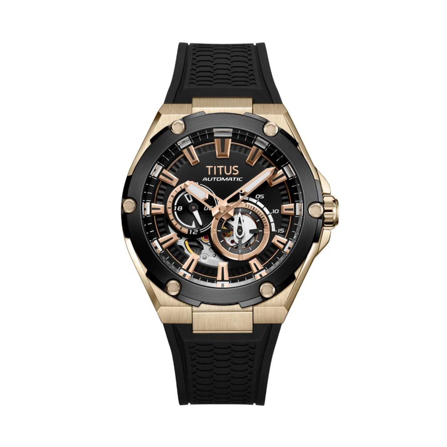 [MEN] Voyager Multi-Function Mechanical Silicon Men Watch [W06-03410-006]