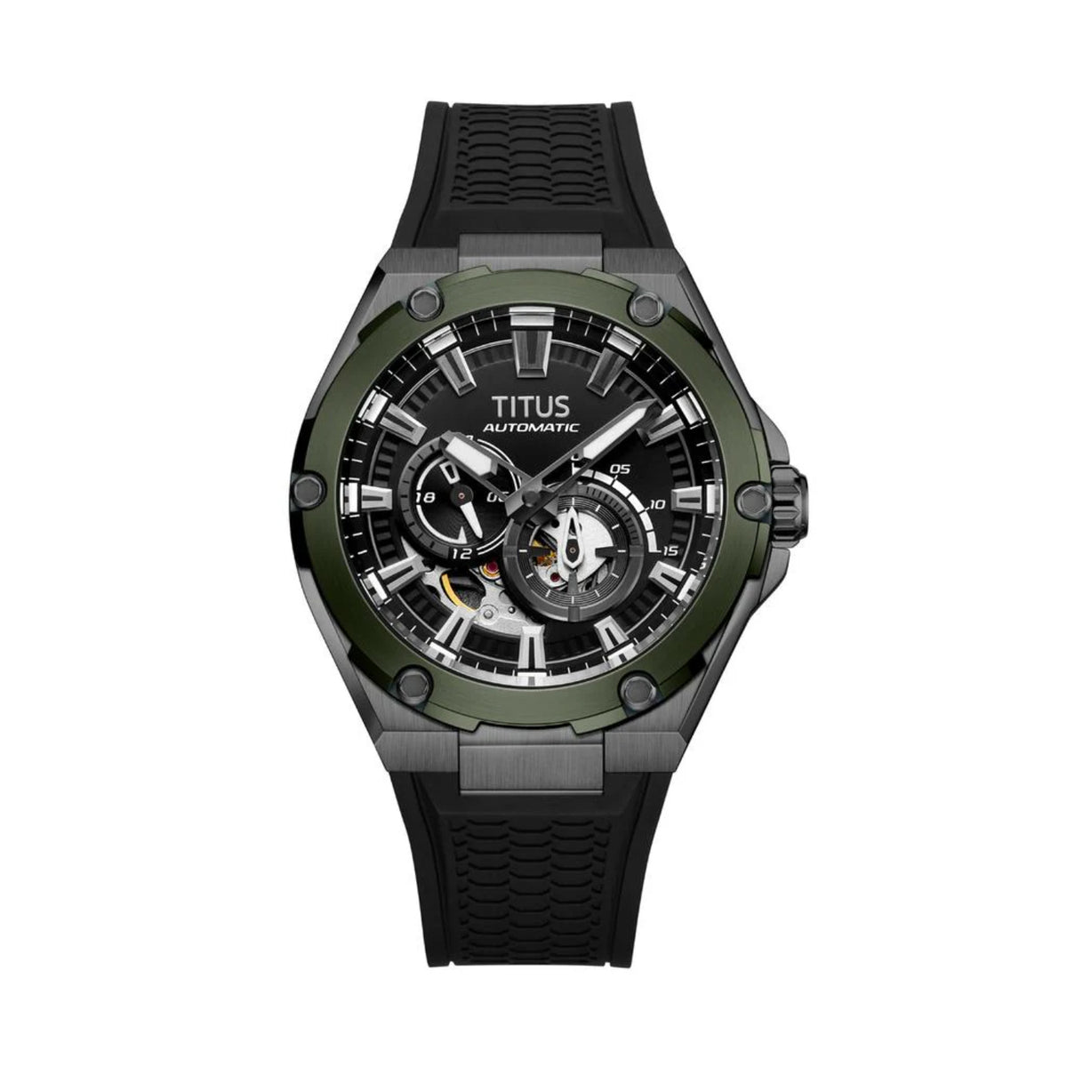 [MEN] Voyager Multi-Function Mechanical Silicon Men Watch [W06-03410-007]