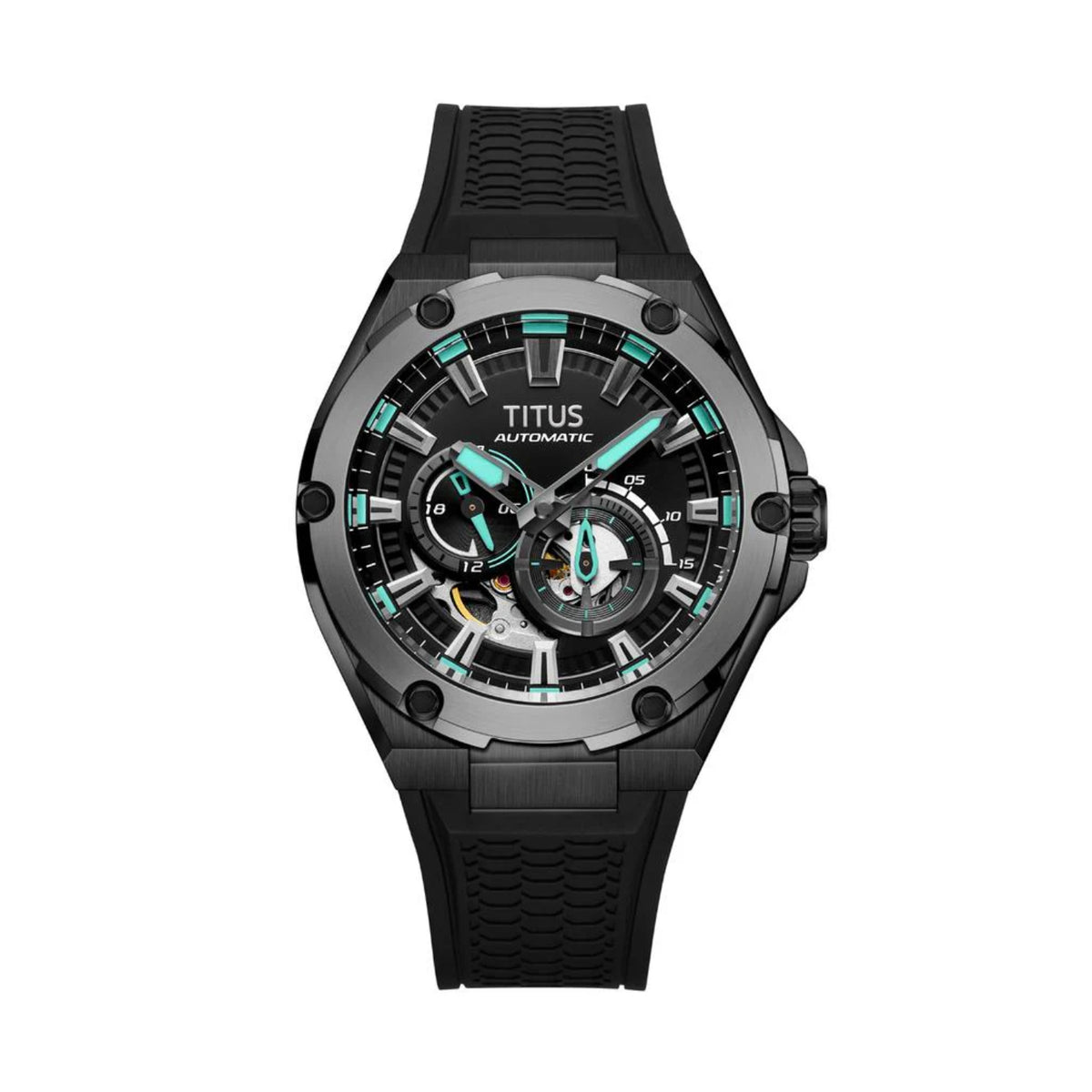 [MEN] Voyager Multi-Function Mechanical Silicon Men Watch [W06-03410-008]