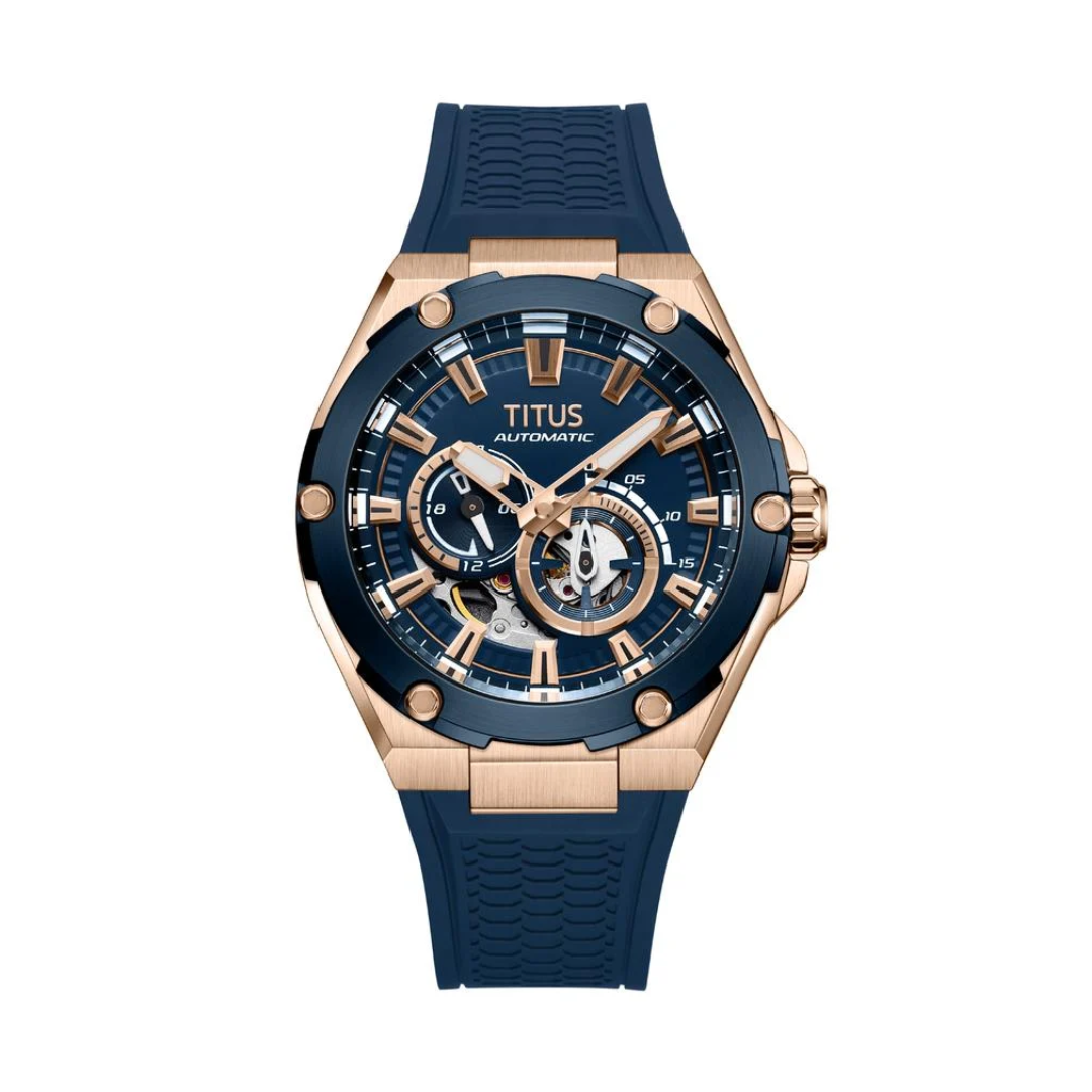 [MEN] Voyager Multi-Function Mechanical Silicone Watch [W06-03410-014]