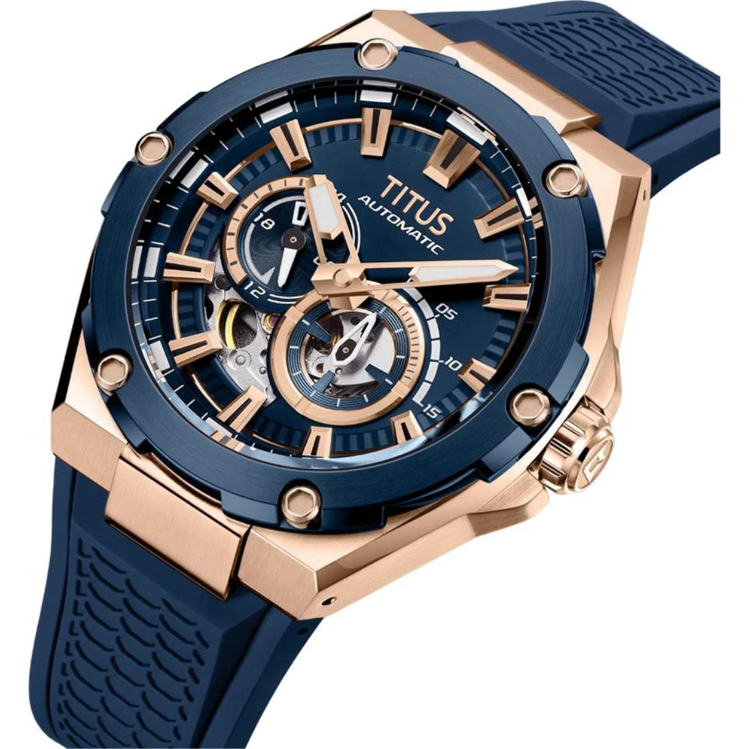 [MEN] Voyager Multi-Function Mechanical Silicone Watch [W06-03410-014]