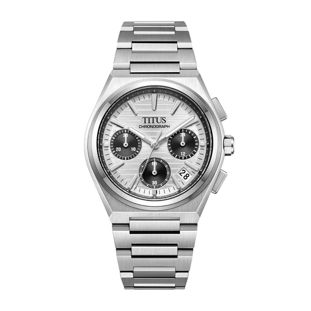 [MEN] Vinyl Chronograph Quartz Stainless Steel Watch [W06-03415-001]