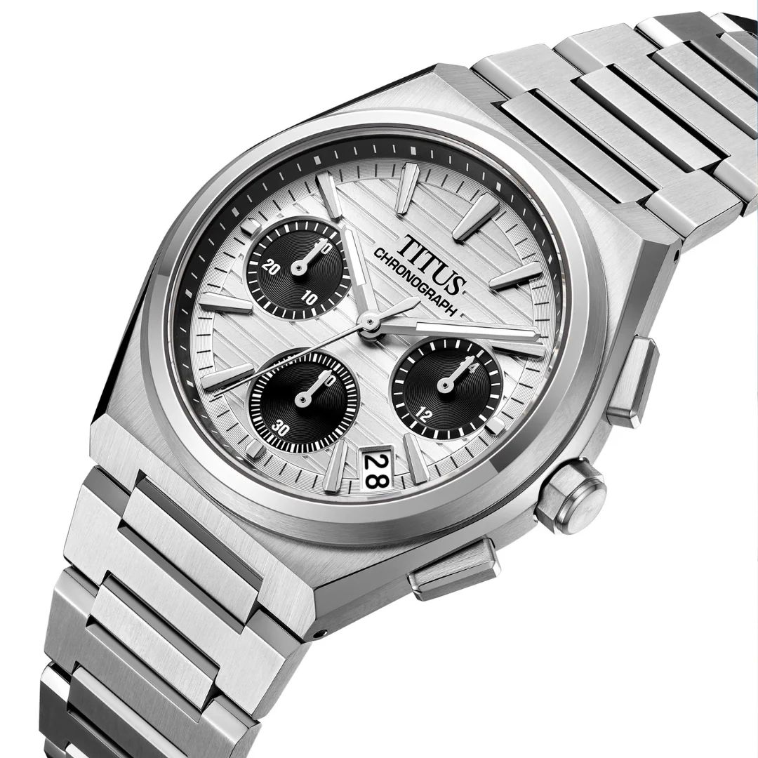 [MEN] Vinyl Chronograph Quartz Stainless Steel Watch [W06-03415-001]