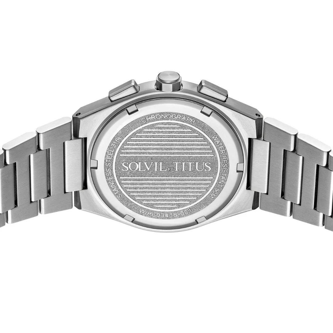 [MEN] Vinyl Chronograph Quartz Stainless Steel Watch [W06-03415-001]