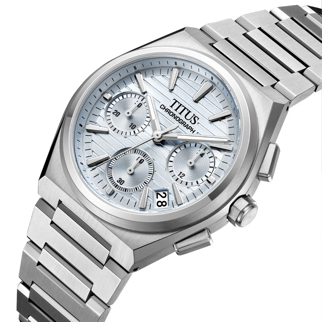 [MEN] Vinyl Chronograph Quartz Stainless Steel Watch [W06-03415-002]