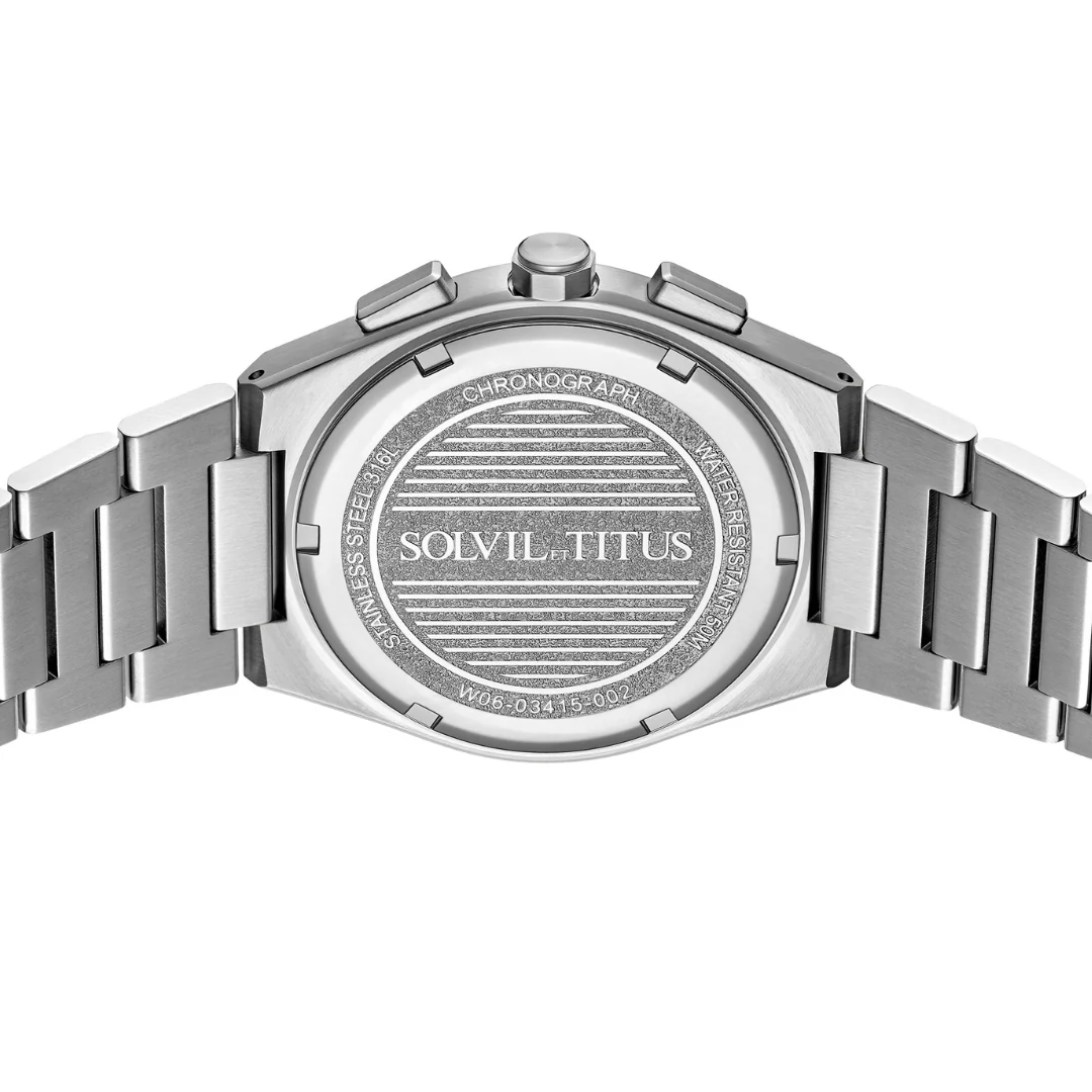 [MEN] Vinyl Chronograph Quartz Stainless Steel Watch [W06-03415-002]