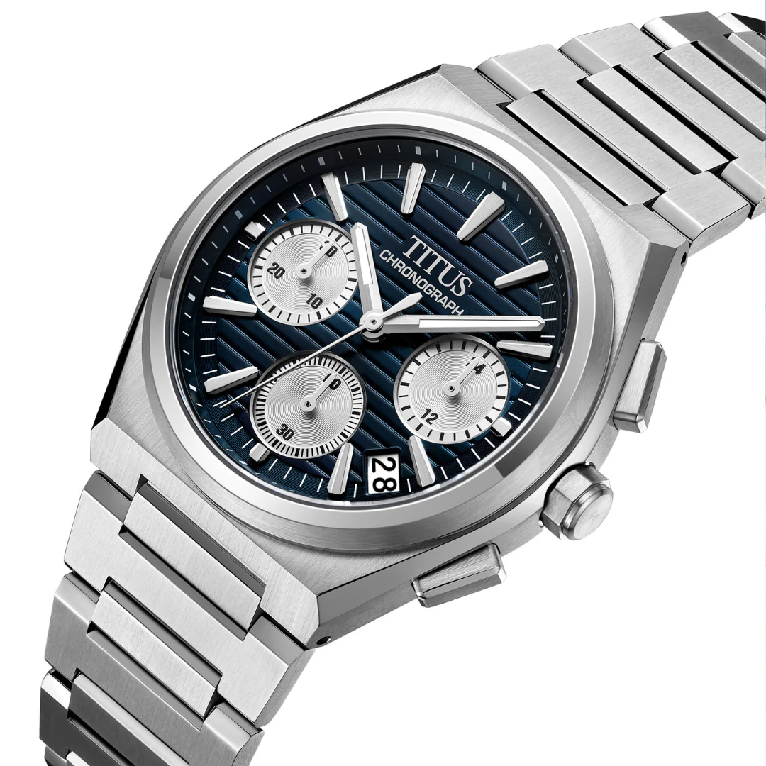 [MEN] Vinyl Chronograph Quartz Stainless Steel Watch [W06-03415-003]