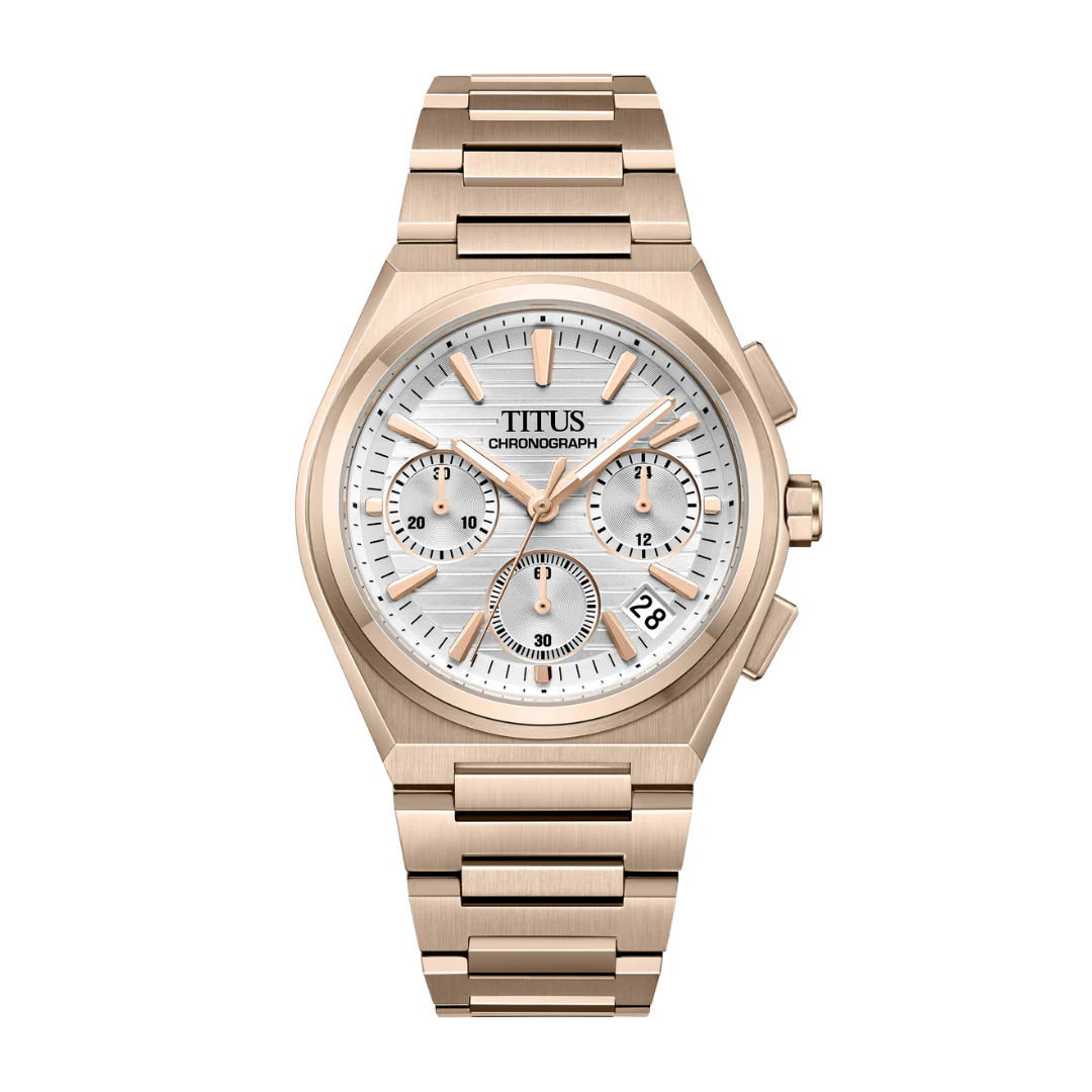 [MEN] Vinyl Chronograph Quartz Stainless Steel Watch [W06-03415-005]