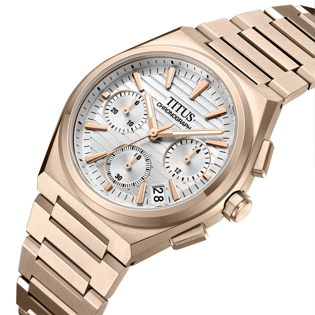 [MEN] Vinyl Chronograph Quartz Stainless Steel Watch [W06-03415-005]