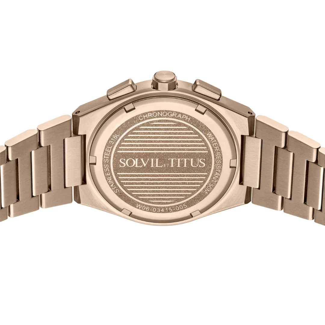 [MEN] Vinyl Chronograph Quartz Stainless Steel Watch [W06-03415-005]