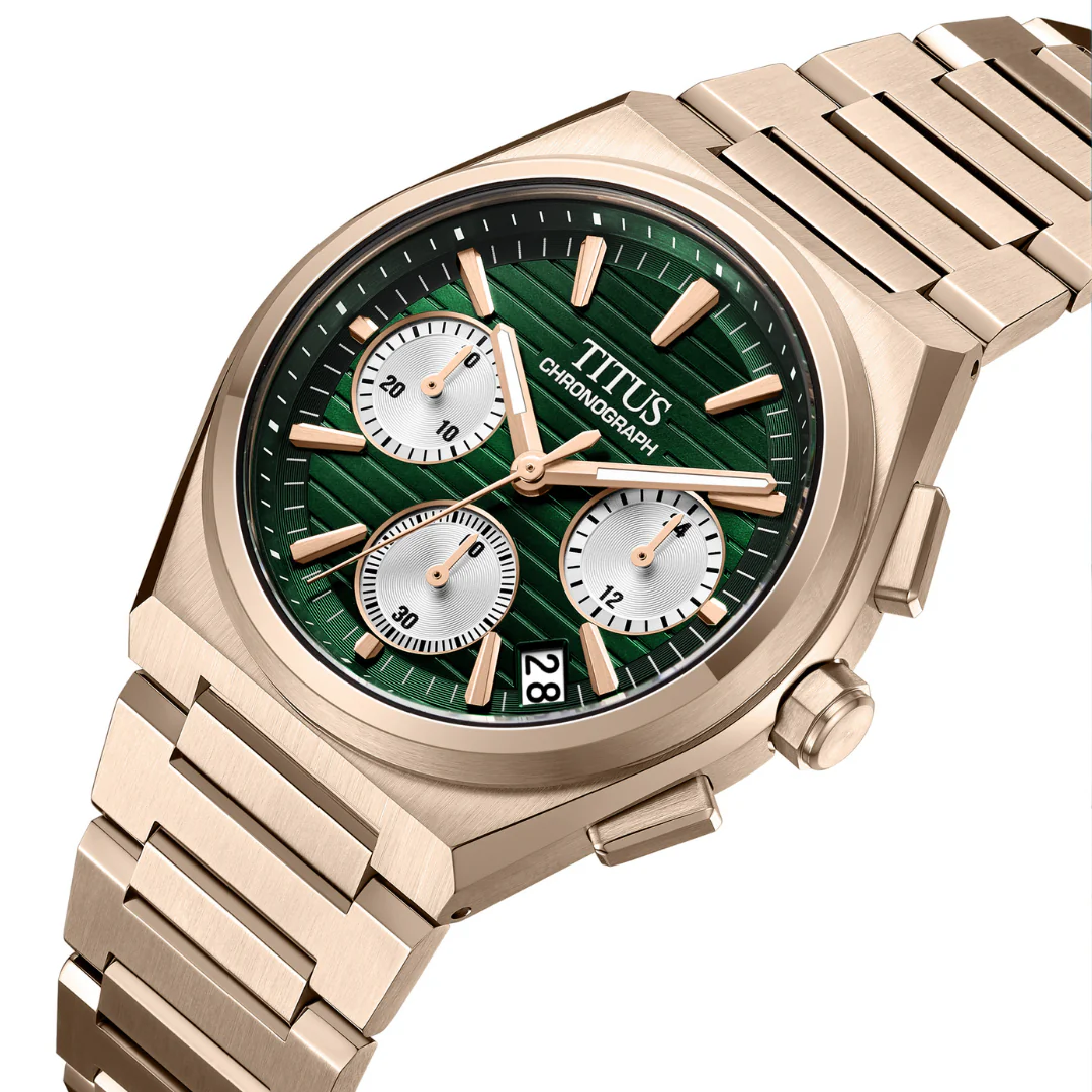[MEN] Vinyl Chronograph Quartz Stainless Steel Watch [W06-03415-006]