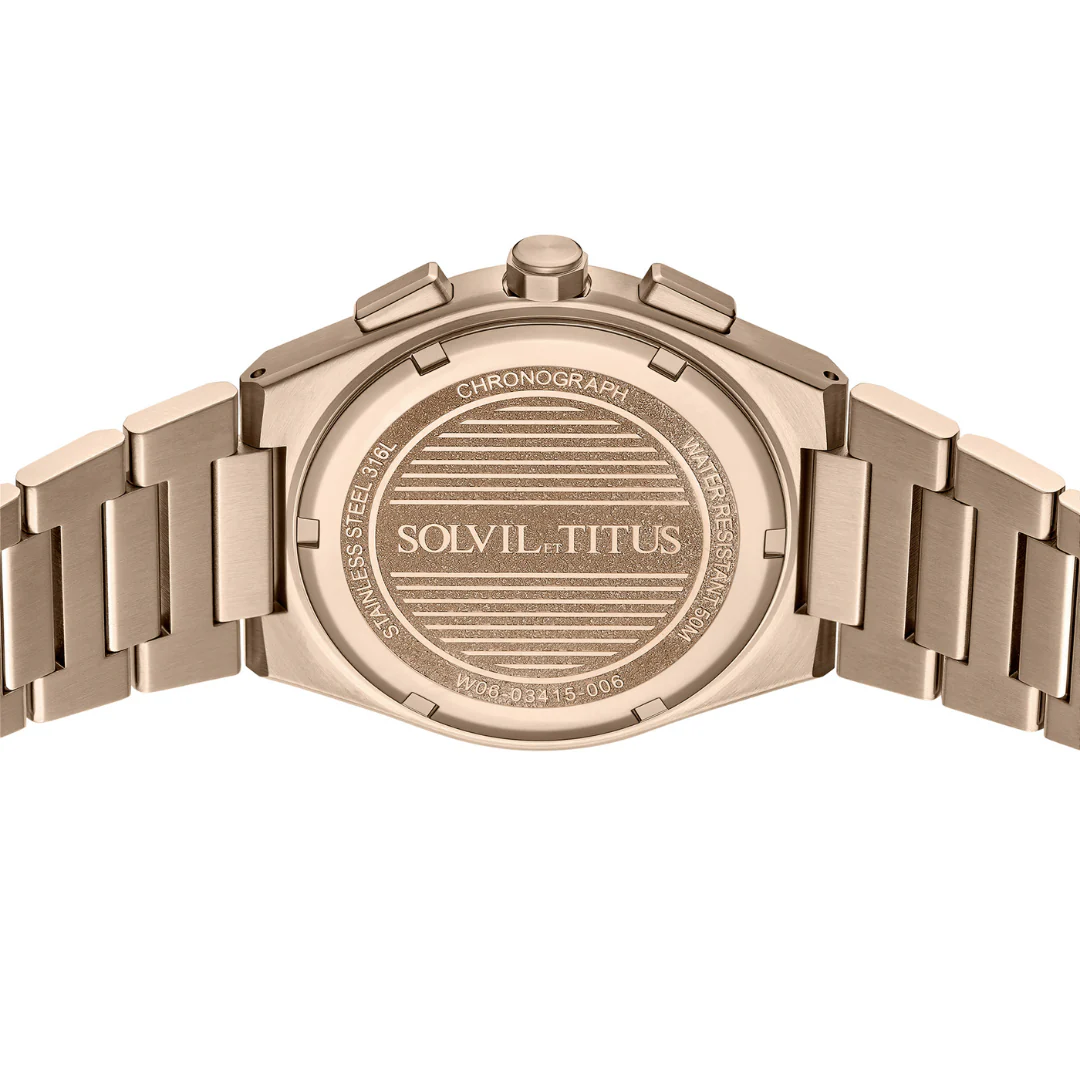 [MEN] Vinyl Chronograph Quartz Stainless Steel Watch [W06-03415-006]