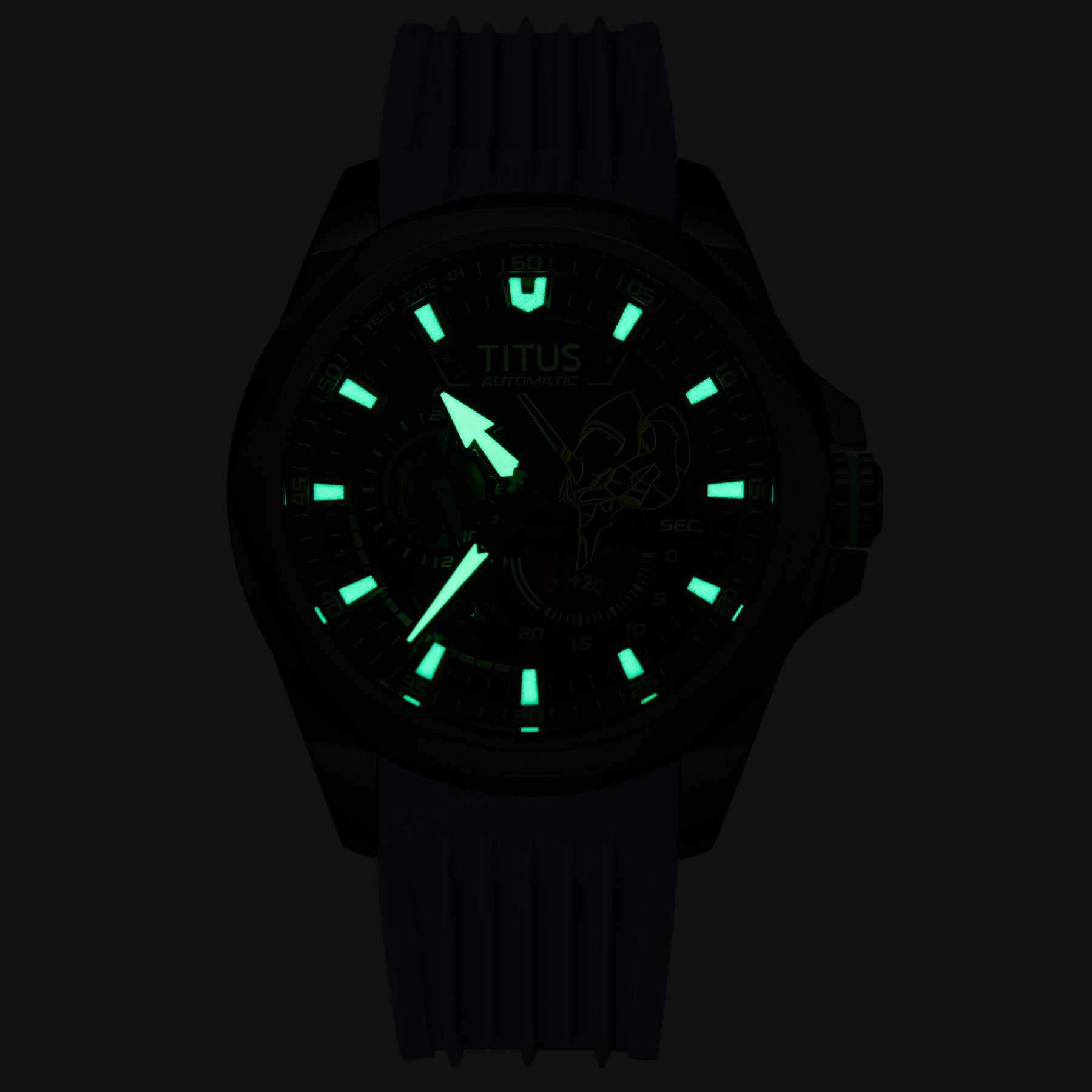 Solvil et Titus x Evangelion "EVA-01" Quest Collection Limited Edition Multi-Function Automatic Silicone Watch [W06-03426-001]