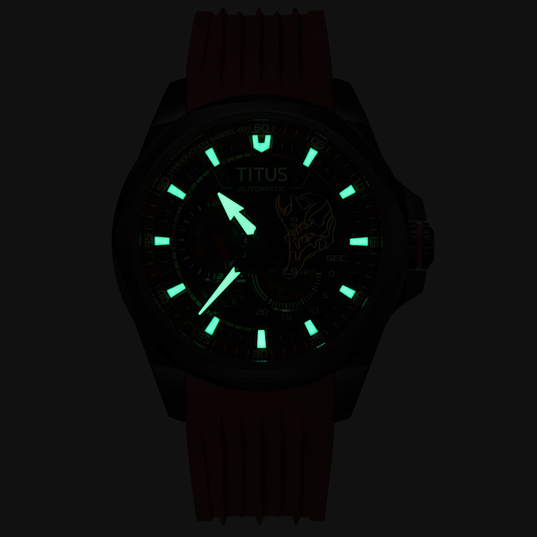 Solvil et Titus x Evangelion "EVA-02" Quest Collection Limited Edition Multi-Function Automatic Silicone Watch [W06-03426-002]