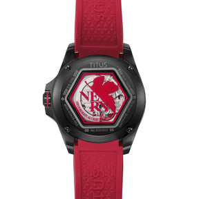 Solvil et Titus x Evangelion "EVA-02" Quest Collection Limited Edition Multi-Function Automatic Silicone Watch [W06-03426-002]