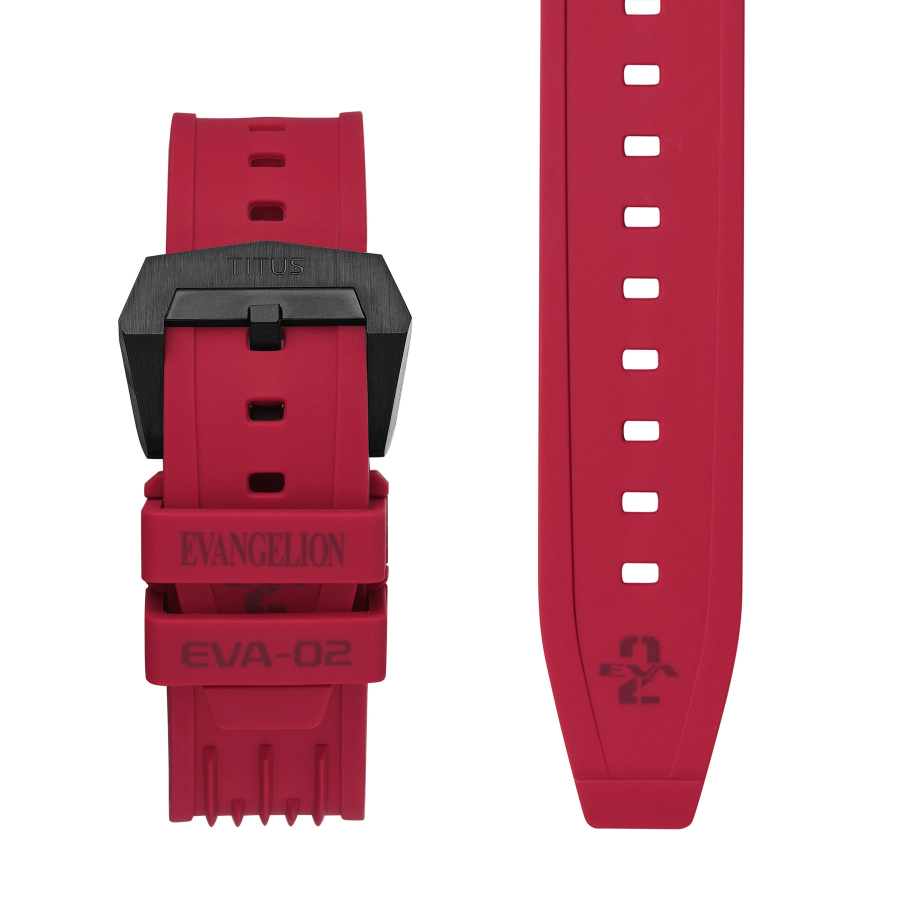 Solvil et Titus x Evangelion "EVA-02" Quest Collection Limited Edition Multi-Function Automatic Silicone Watch [W06-03426-002]