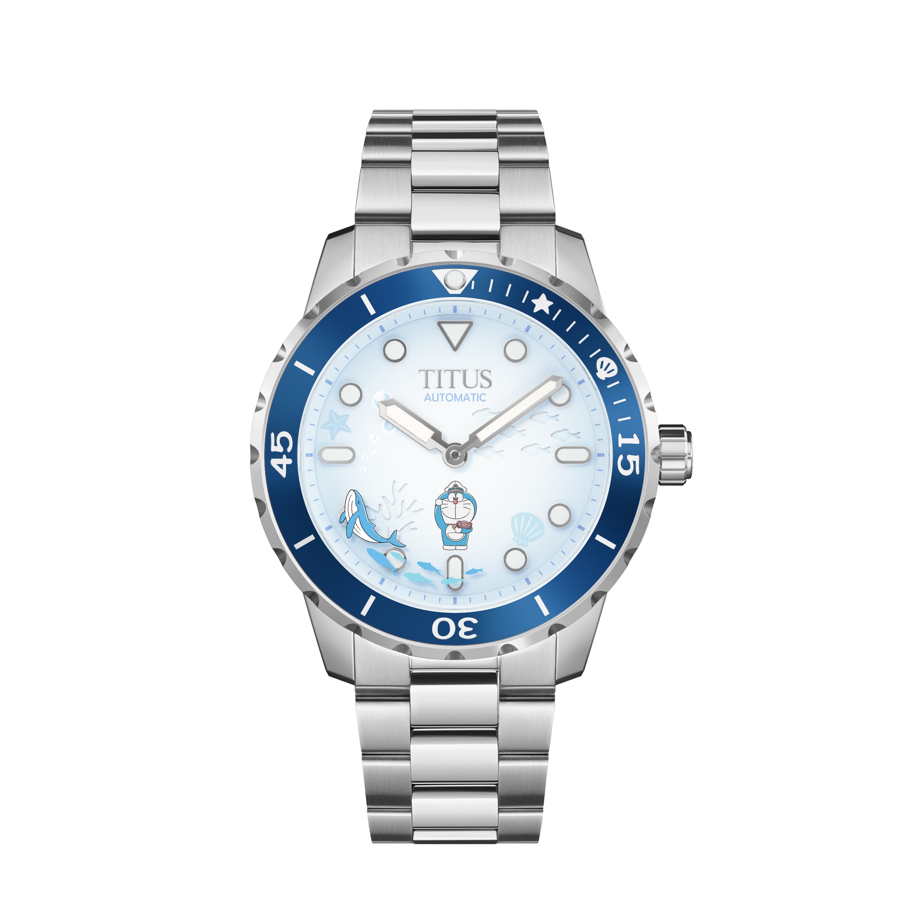 Solvil et Titus Doraemon 3 Hands Automatic Stainless Steel Watch [W06-03432-001]