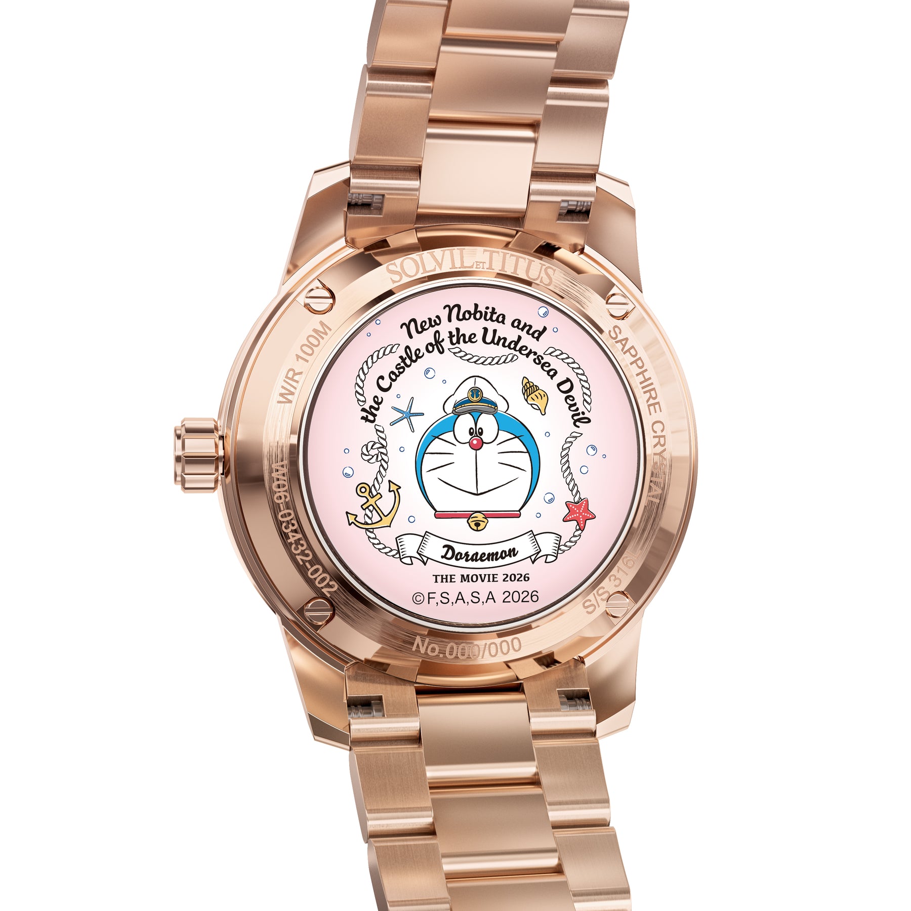 Solvil et Titus Doraemon 3 Hands Automatic Stainless Steel Watch [W06-03432-002]
