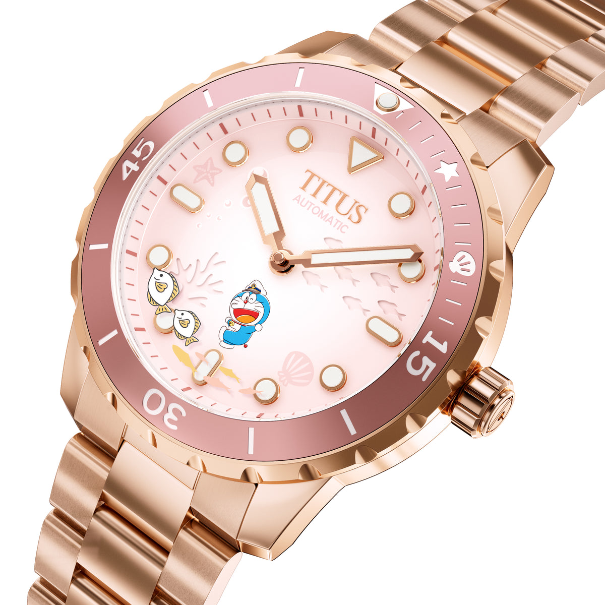 Solvil et Titus Doraemon 3 Hands Automatic Stainless Steel Watch [W06-03432-002]