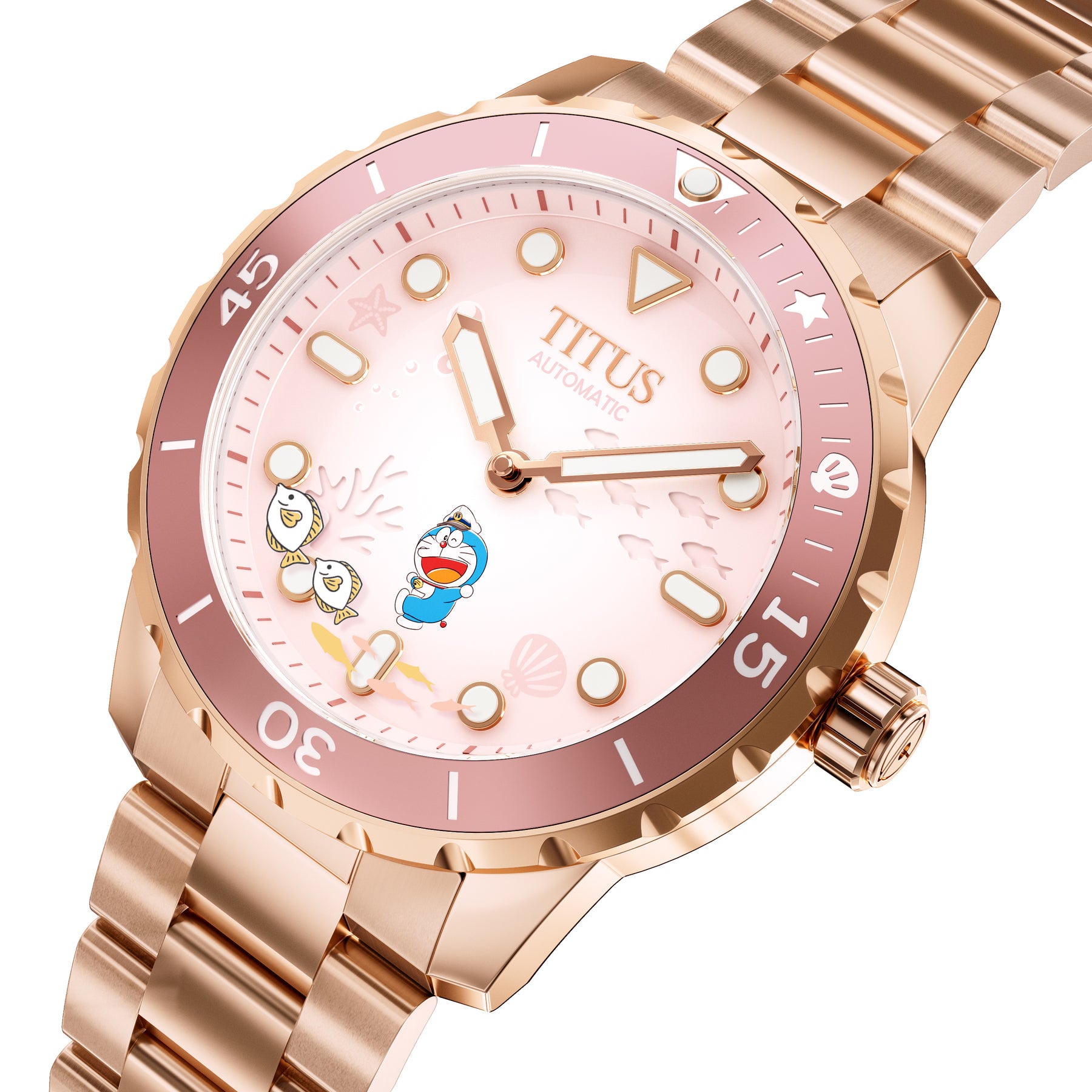 Solvil et Titus Doraemon 3 Hands Automatic Stainless Steel Watch [W06-03432-002]