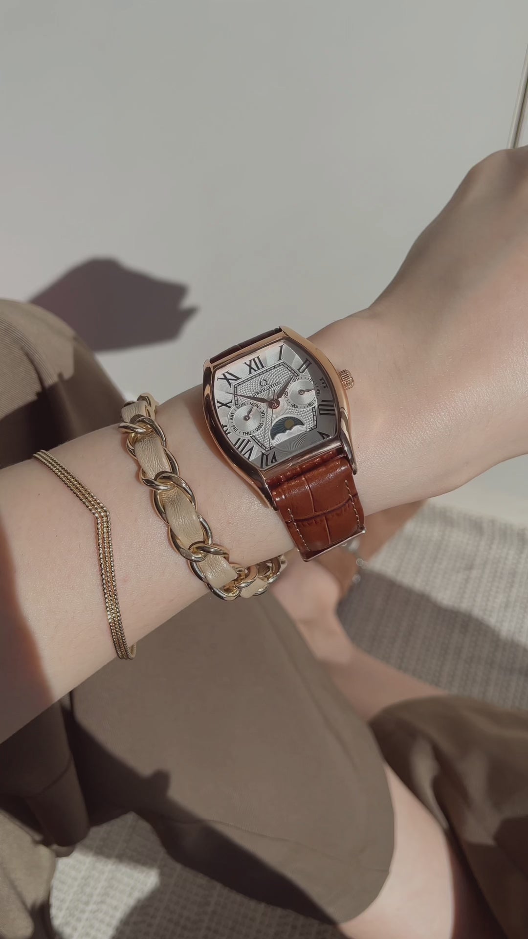 [WOMEN] Barista Multi-Function Quartz Leather Watch [W06-03220-003]