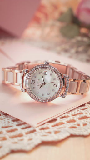 [WOMEN] Fair Lady 3 Hands Date Quartz Stainless Steel with Ceramic Watch [W06-03139-004]