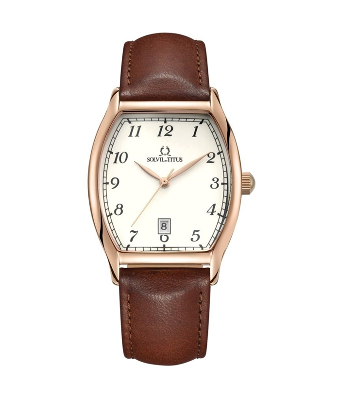 [MEN] Barista 3 Hands Date Quartz Leather Watch [W06-02824-007]