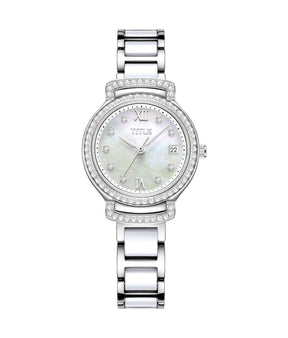 [WOMEN] Fair Lady 3 Hands Date Quartz Stainless Steel With Ceramic Watch [W06-03139-001]