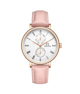 [WOMEN] Classicist Multi-Function Quartz Leather Watch [W06-03199-006]