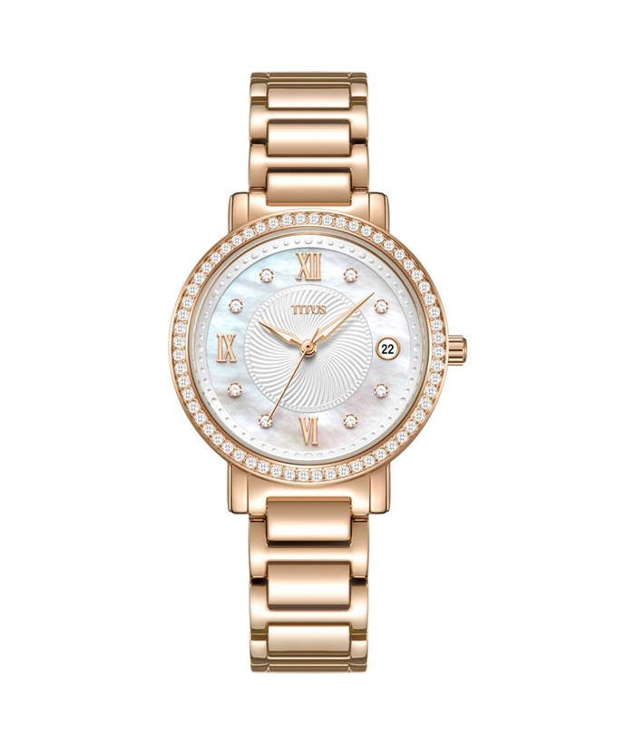 [WOMEN] Chandelier 3 Hands Date Quartz Stainless Steel Watch [W06-03200-003]