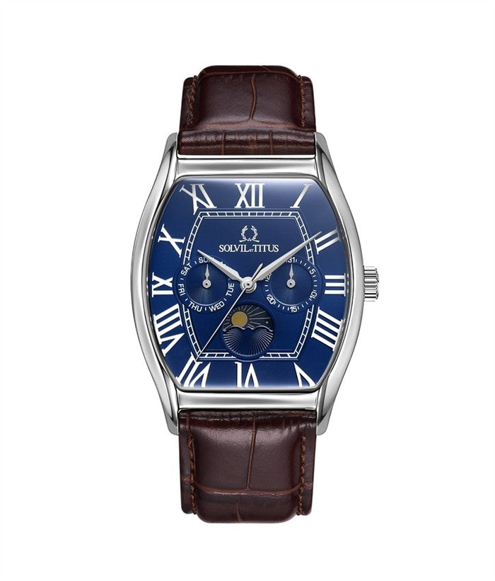 [MEN] Barista Multi-Function Quartz Leather Watch [W06-03219-004]