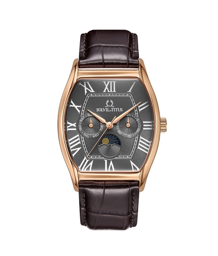 [MEN] Barista Multi-Function Quartz Leather Watch [W06-03219-005]