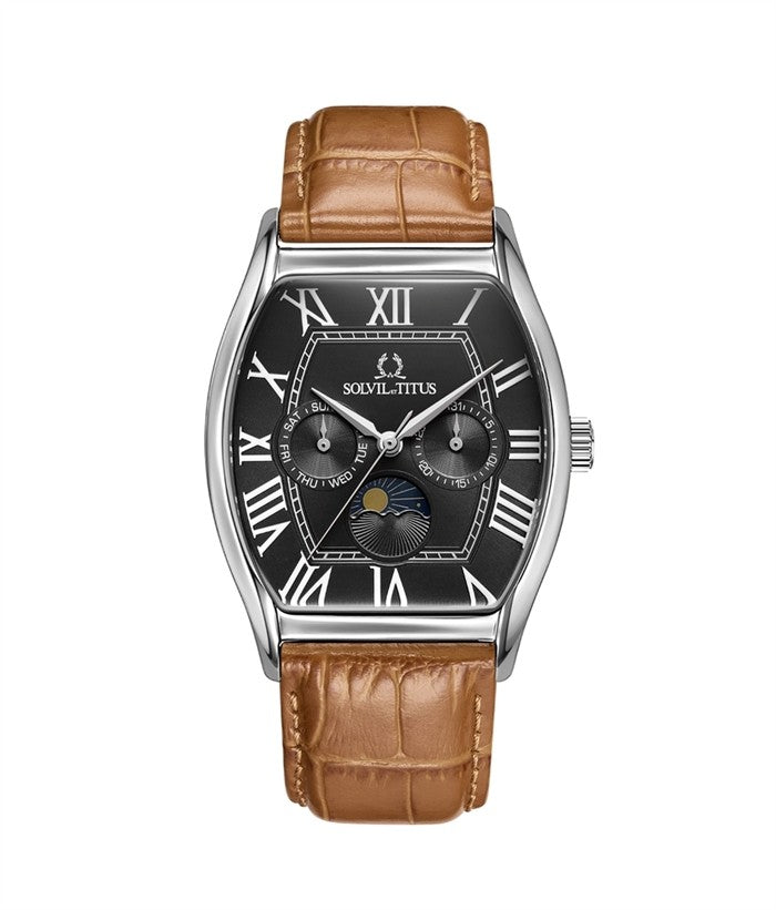 [MEN] Barista Multi-Function Quartz Leather Watch [W06-03219-007]