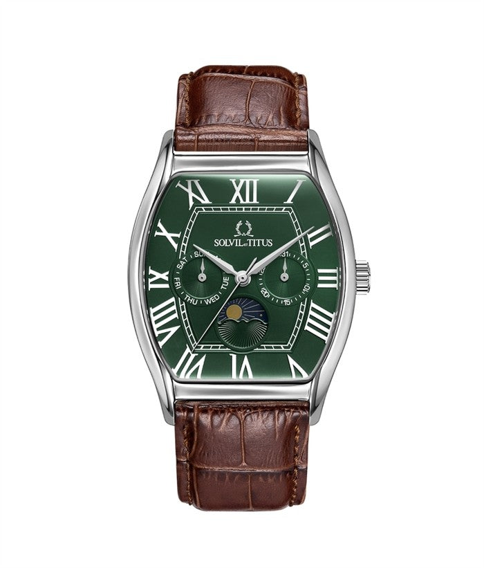 [MEN] Barista Multi-Function Quartz Leather Watch [W06-03219-008]