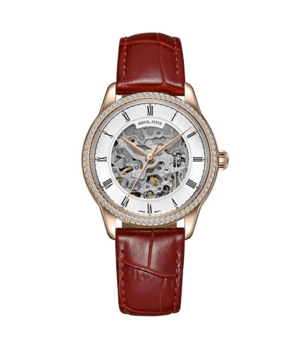 [WOMEN] Classic 3 Hands Automatic Leather Watch [W06-03235-004]