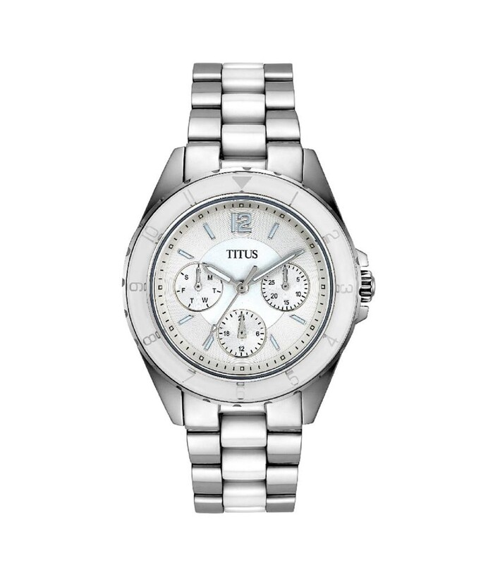 [WOMEN] Perse Multi-Function Quartz Stainless Steel With Ceramic Watch [W06-03248-001]