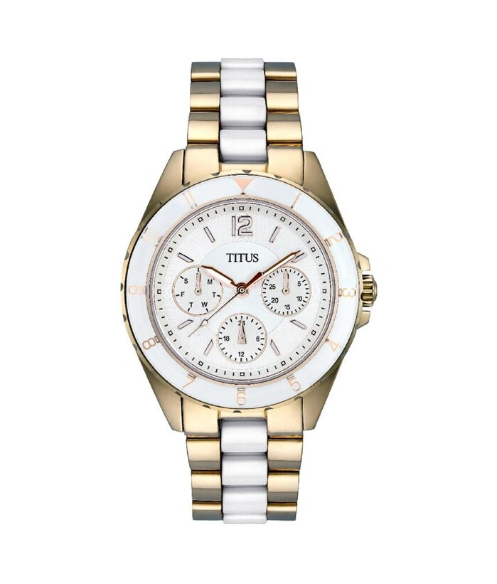 [WOMEN] Perse Multi-Function Quartz Stainless Steel With Ceramic Watch [W06-03248-002]