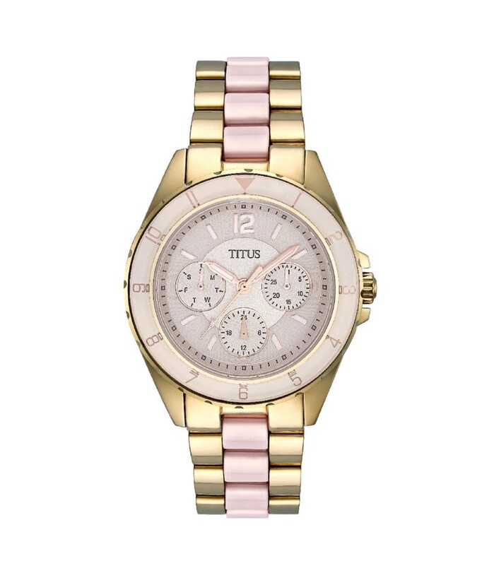 [WOMEN] Perse Multi-Function Quartz Stainless Steel With Ceramic Watch [W06-03248-003]