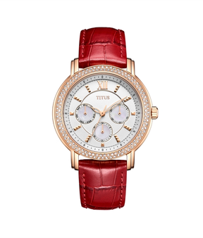 [WOMEN] Fashionista Multi-Function Quartz Leather Watch [W06-03251-003]