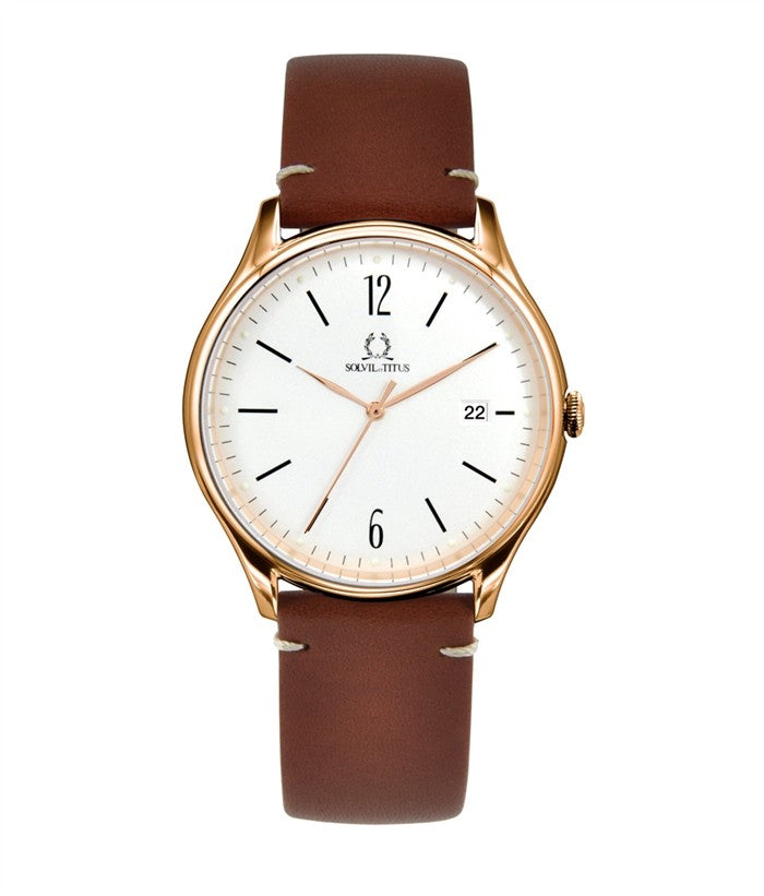 [MEN] Classicist 3 Hands Date Quartz Leather Watch [W06-03252-004]