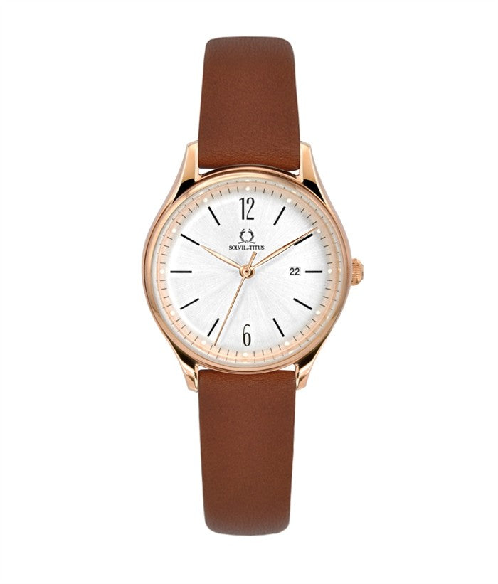 [WOMEN] Classicist 3 Hands Date Quartz Leather Watch [W06-03253-003]