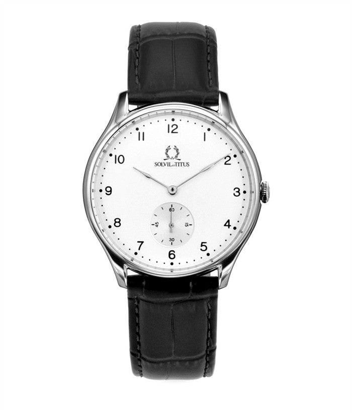 [MEN] Classicist 2 Hands Small Second Quartz Leather Watch [W06-03254-001]