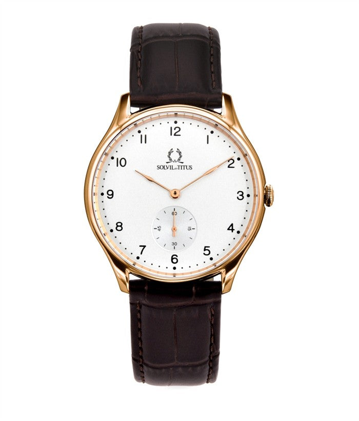 [MEN] Classicist 2 Hands Small Second Quartz Leather Watch [W06-03254-003]