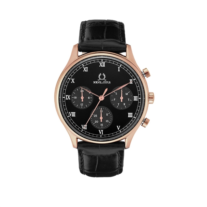 [MEN] Classicist Multi-Function Quartz Leather Watch [W06-03256-004]