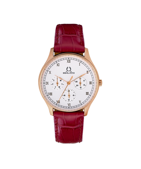 [WOMEN] Classicist Multi-Function Quartz Leather Watch [W06-03257-003]